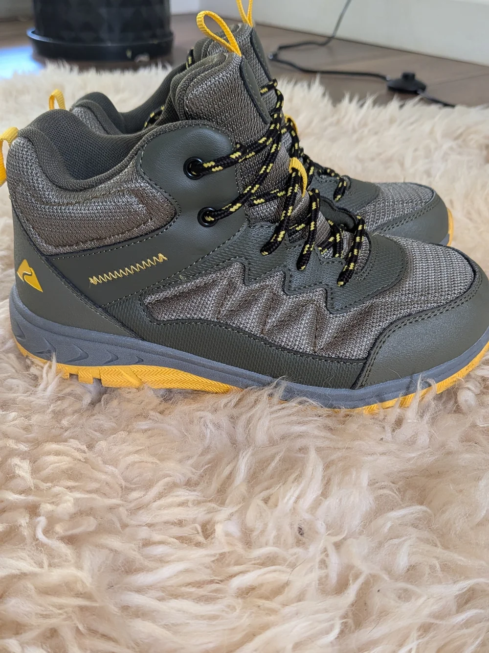 Ozark Trail Men's Gray and Yellow Trail Boots